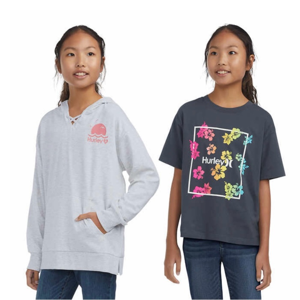 Hurley Girl’s Hoodie And Graphic Tee Set